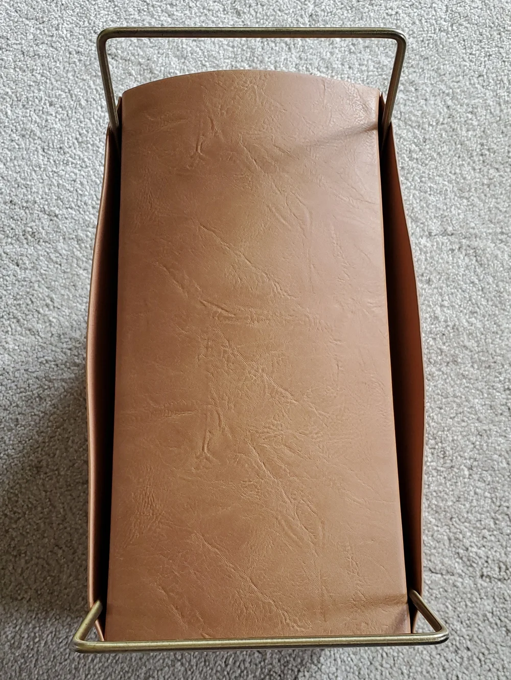 Magnolia Hearth and Hand Faux Leather and Gold Hanging File Folder Holder